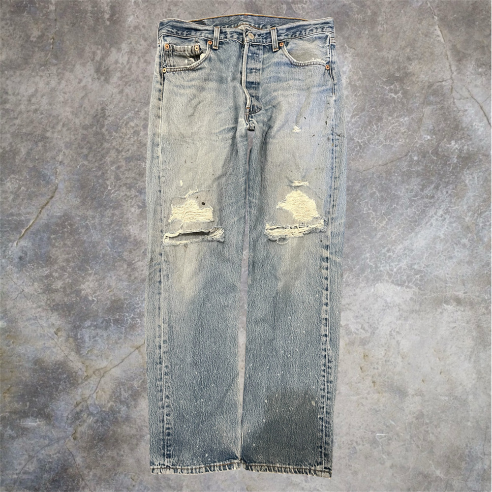 Vintage Levi's 501 Original Fit Button Fly Distressed Jeans